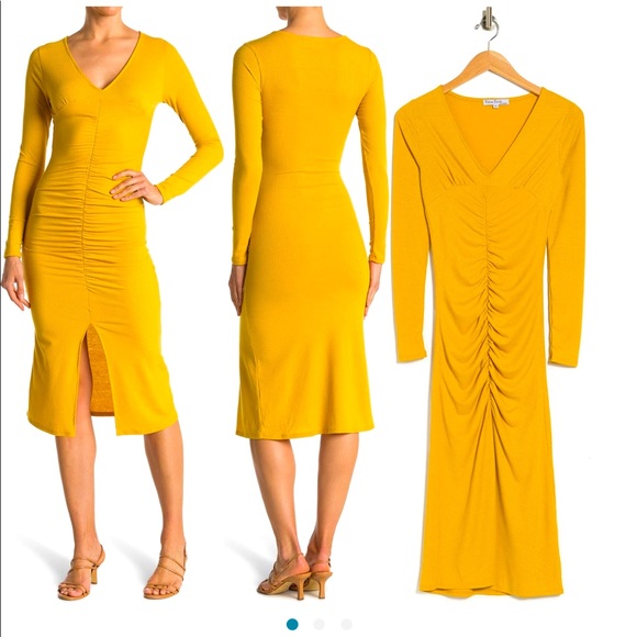 Dresses & Skirts - 🌹🌹NWT Size Medium Ladies Dress Mustard Color with Long Sleeve New Never Worn